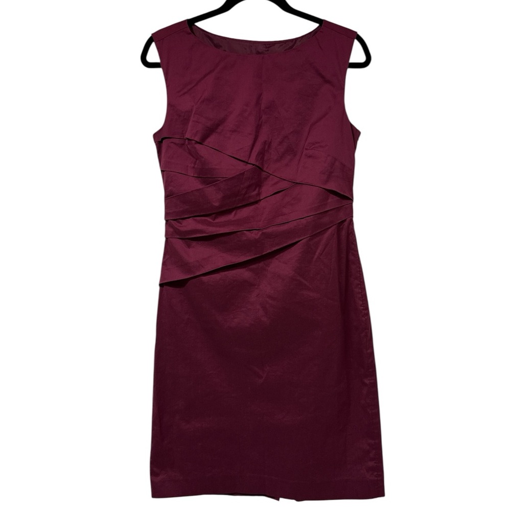 Ann Taylor Sleeveless Burgundy Mini Dress